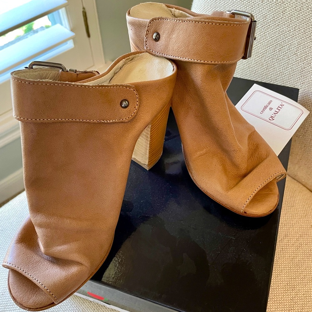 Stefano Lorenzi Open Toe High Vamp Slingback Mule, Bootie
